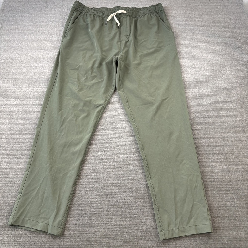 Fair Harbor Compass Pants Mens XXL Pull On Green Stretch Performance Golf Hiking